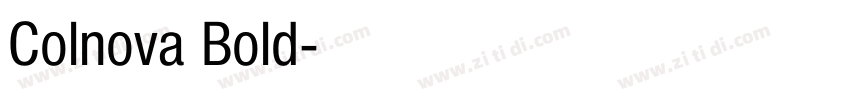 Colnova Bold字体转换